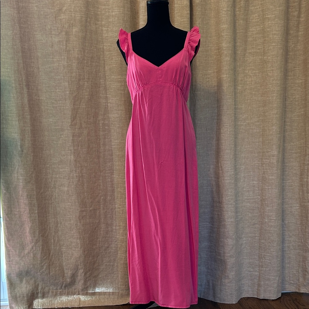 Kut from the Kloth Magenta Ruffle Dress